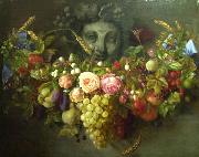Eloise Harriet Stannard Garland of Fruits and Flowers Germany oil painting artist